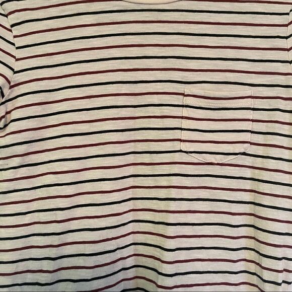 Madewell Striped Pocket Patch Casual T-Shirt XXS - Picture 4 of 5